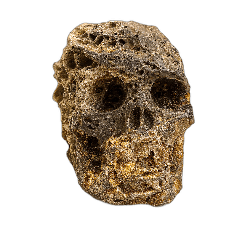 Fluorite geode Skull