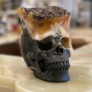 Citrine Druze Skull