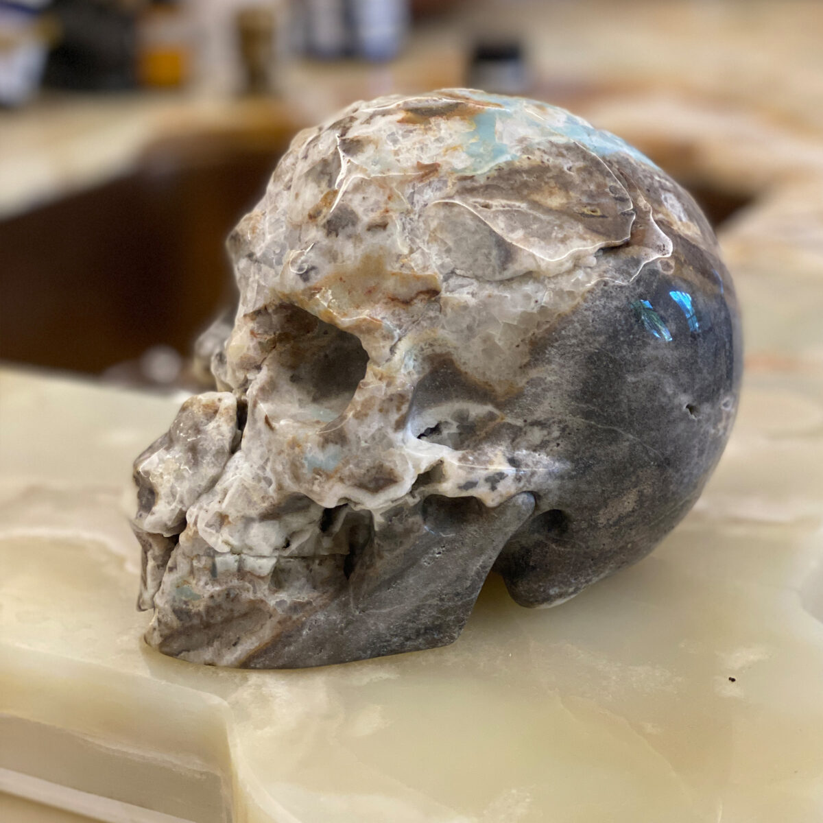 Chinese Amazonite Skull - Image 2
