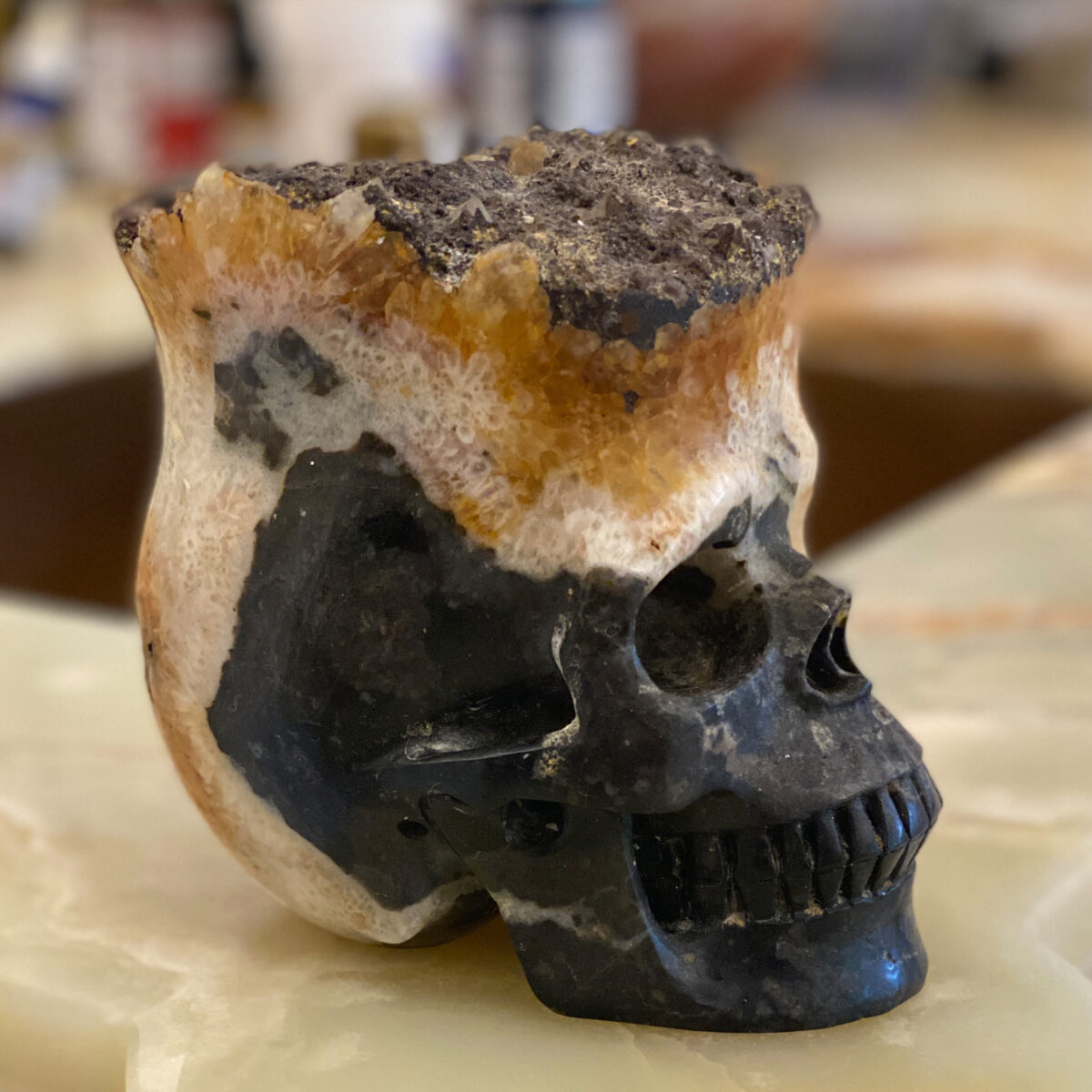 Citrine Druze Skull - Image 2