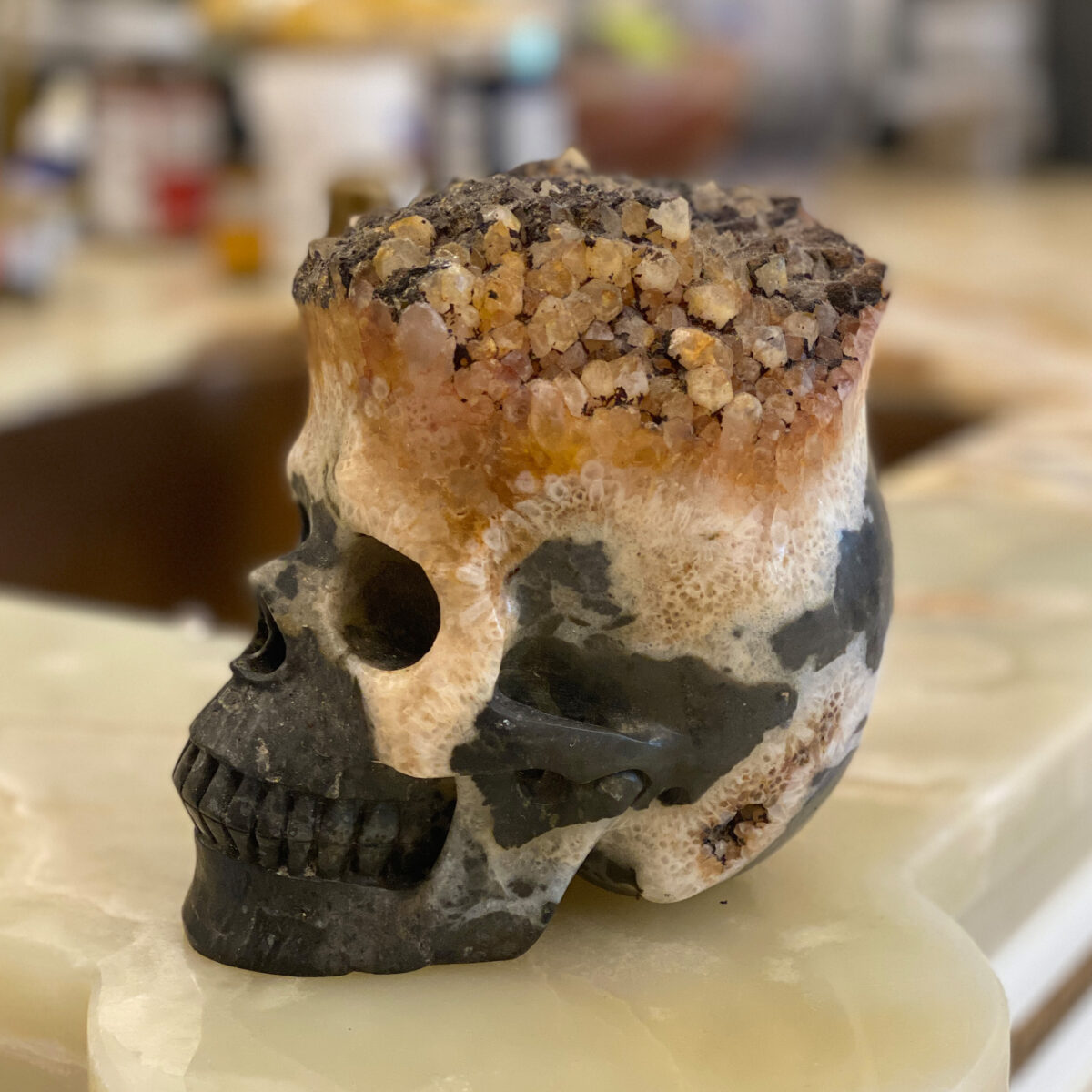 Citrine Druze Skull - Image 3