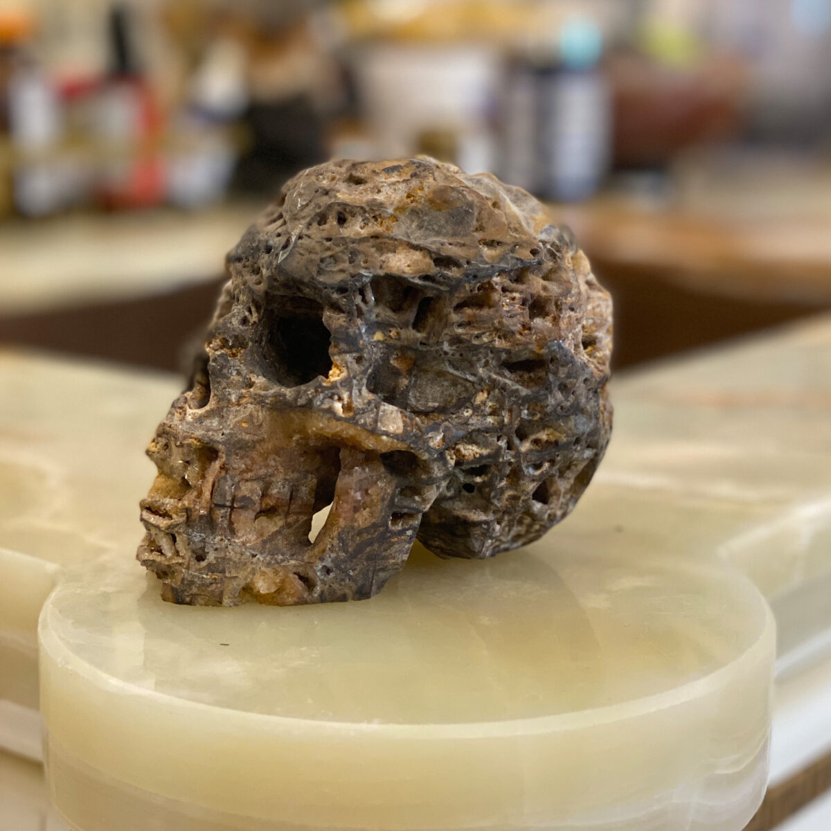 Fluorite geode Skull - Image 3