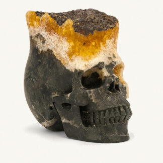 Citrine Druze Skull