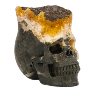 Citrine Druze Skull