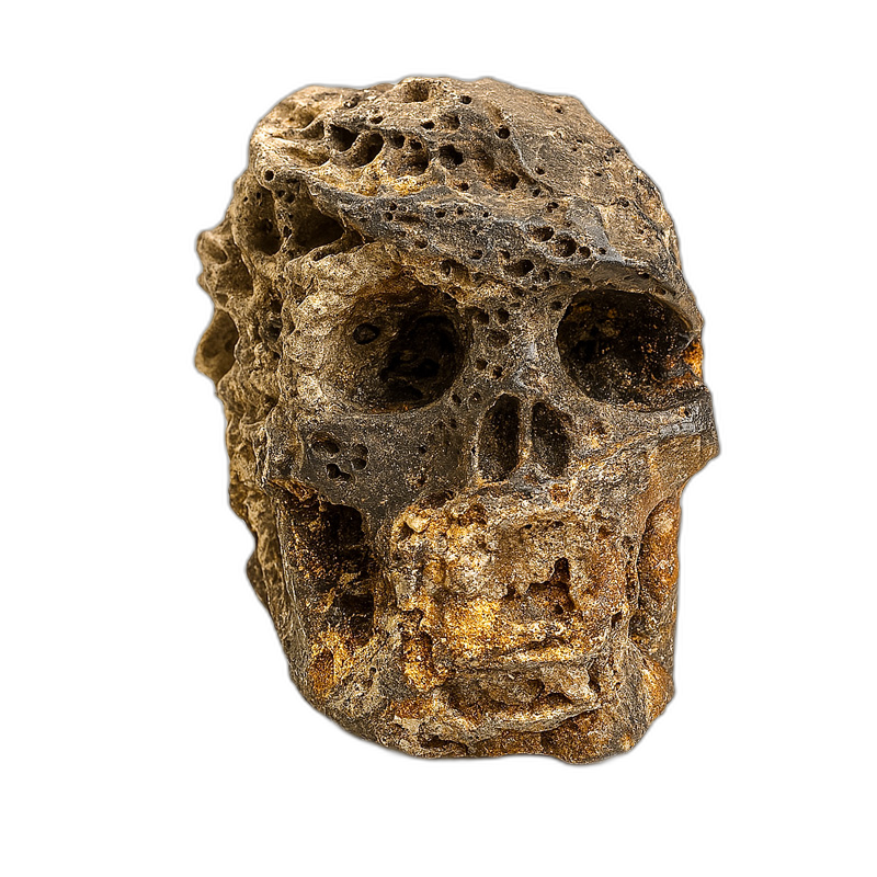 Fluorite geode Skull